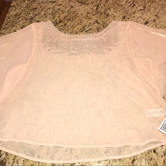 Forever 21 Tops - Beautiful blush pink sheer Forever 21 Blouse